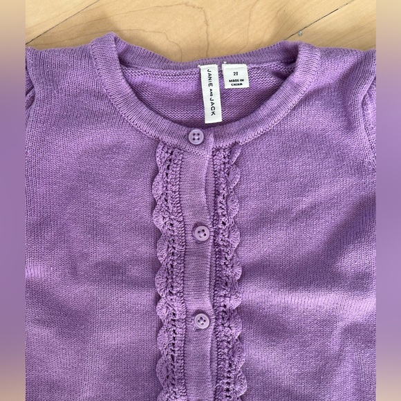 Janie and Jack cropped cardigan sized 2T - Picture 1 of 2